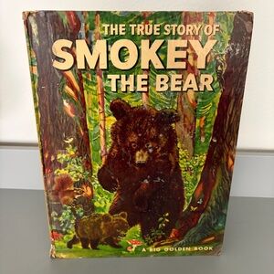 A Big Golden Book The True Story of Smokey the Bear 1955 Vintage Children’s Book